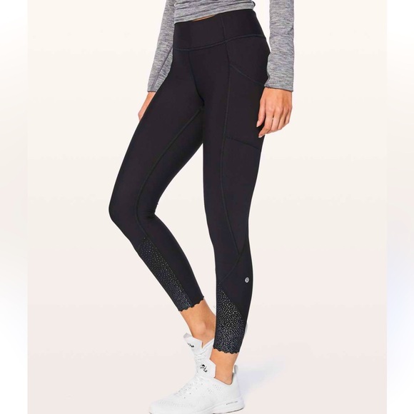 lululemon athletica Pants - Lululemon Tight Stuff Tight II 25" Black Running Workout Activewear Legging sz 2